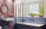 Стеклянная шторка для ванны Ambassador Bath Screens 16041110L, 90*140