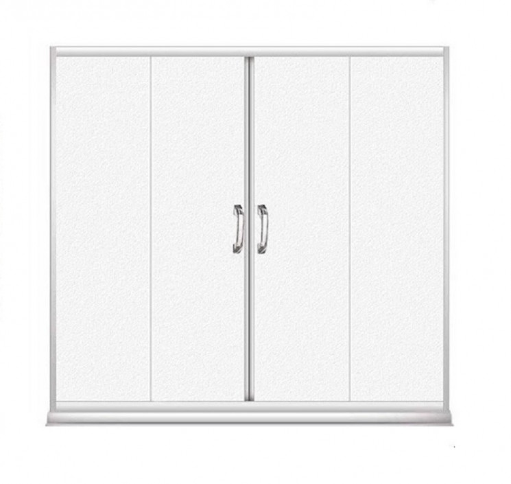 Душевой экран 170*150 тонированное стекло