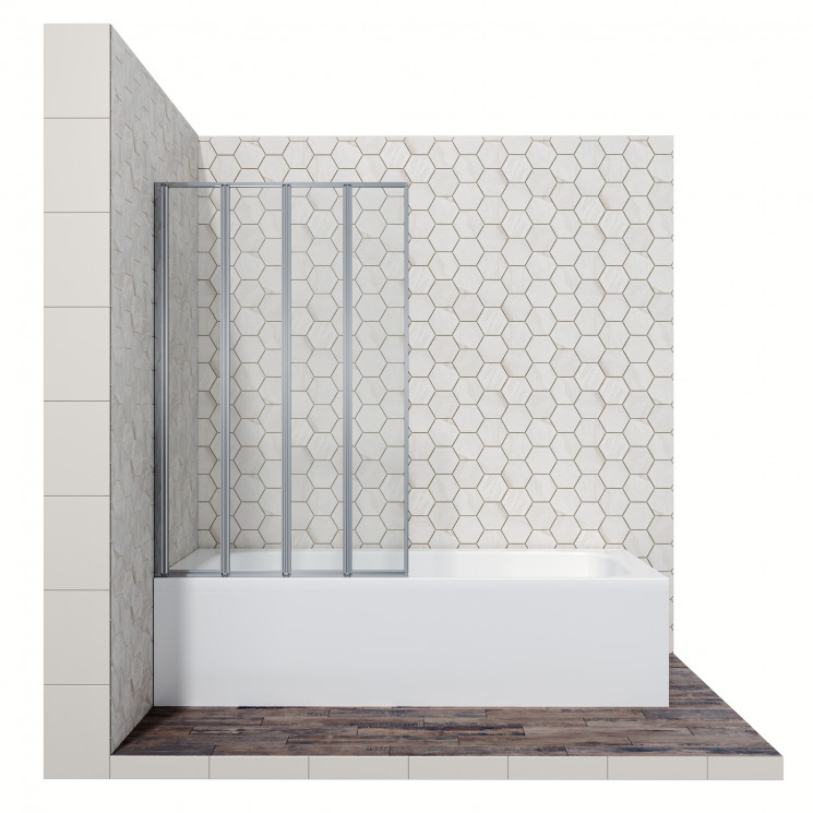 Стеклянная шторка для ванны Ambassador Bath Screens 16041111L, 100*140
