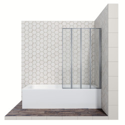 Стеклянная шторка для ванны Ambassador Bath Screens 16041111R, 100*140